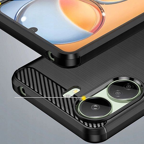 Etui pancerne do Xiaomi Redmi 13C / Poco C65 - czarne plecki ochronne