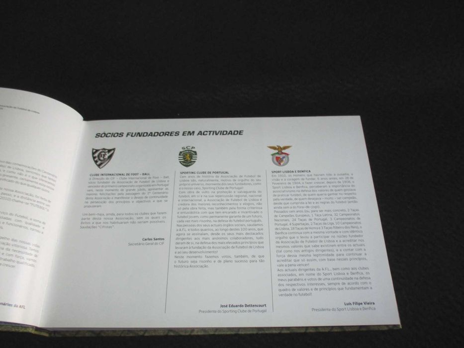 Livro 100 anos de Futebol Associação de Futebol de Lisboa