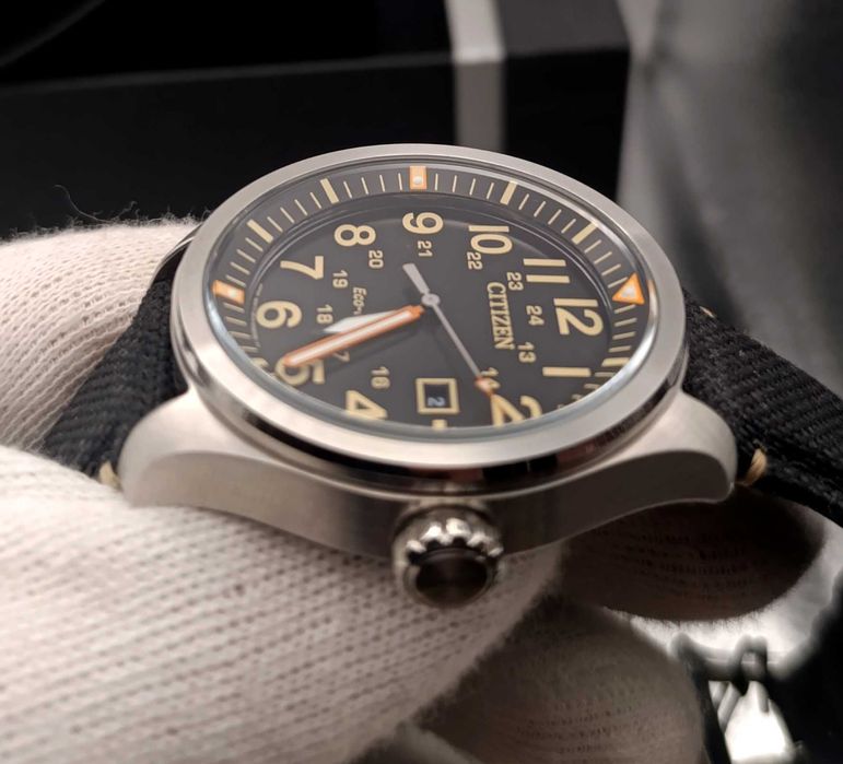 Zegarek męski Citizen Eco-Drive Military pilot, nowy, AW5000-24E