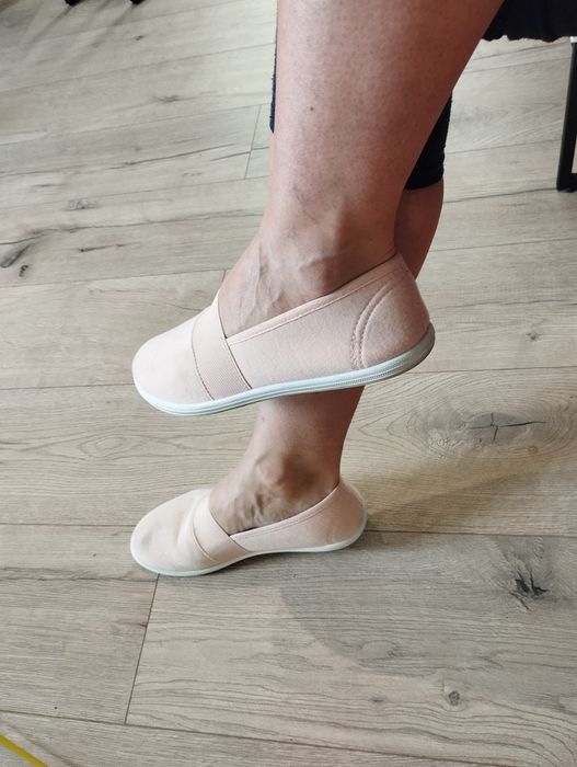 Różowe baleriny półbuty trampki espadryle 38