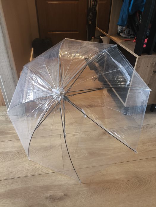 4 parasolki przezroczyste ślubne