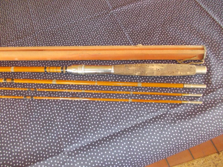 Rara Cana de Pesca Bamboo Sextavado com Caixa de Proteção