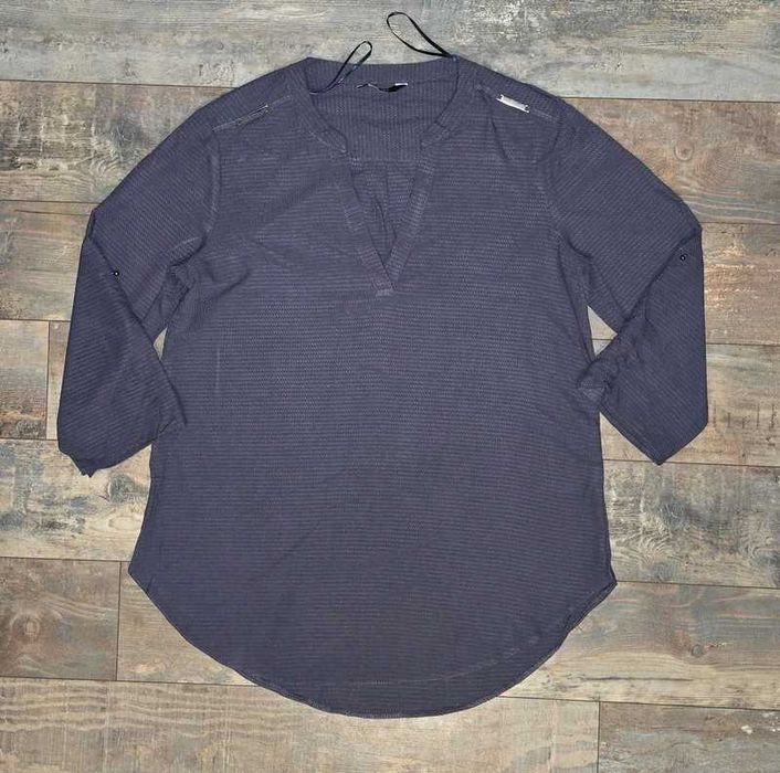 Bluzka damska rękaw 3/4 podwijany, szara F&F rozmiar 12