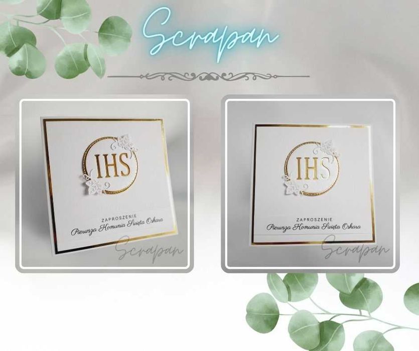 Zaproszenie na Pierwszą Komunię Świętą, komunijne