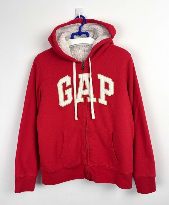 Bluza rozpinana z kapturem GAP zip hoodie damska ocieplana y2k r. L