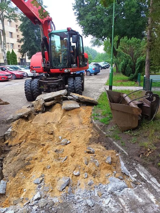 Usługi koparką obrotowa , transport kruszyw,usługi HDS