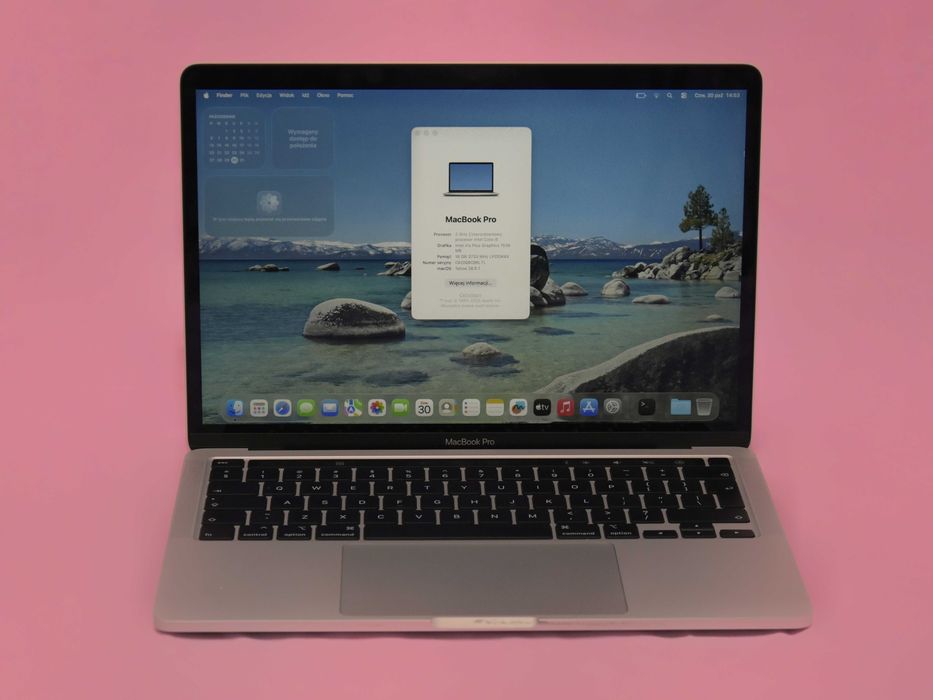 MacBook Pro 13" Silver, A2251,i5 16GB/512GB 91% Bat -12 m-cy gwar+FVAT