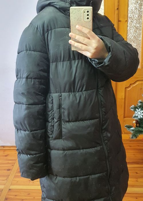 Зимова пухова куртка, дуже тепла, з подвійним замком