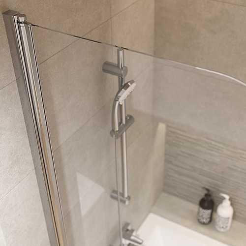 Скляна шторка для ванни, Скляна матова шторка, перегородка ванну