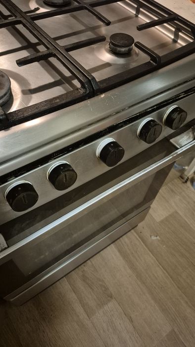 Газова плита Hansa (Нержавійка)+ЧАВУННІ РЕШІТКИ