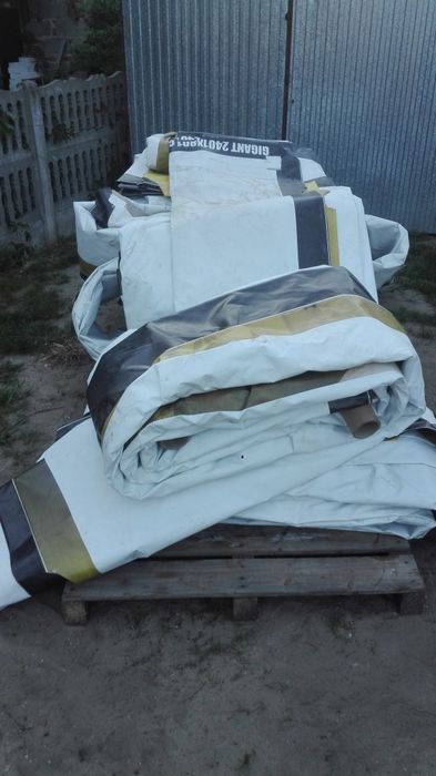 plandeka wodoodporna gruba duża 8x24m baner reklama przykrycie sterta