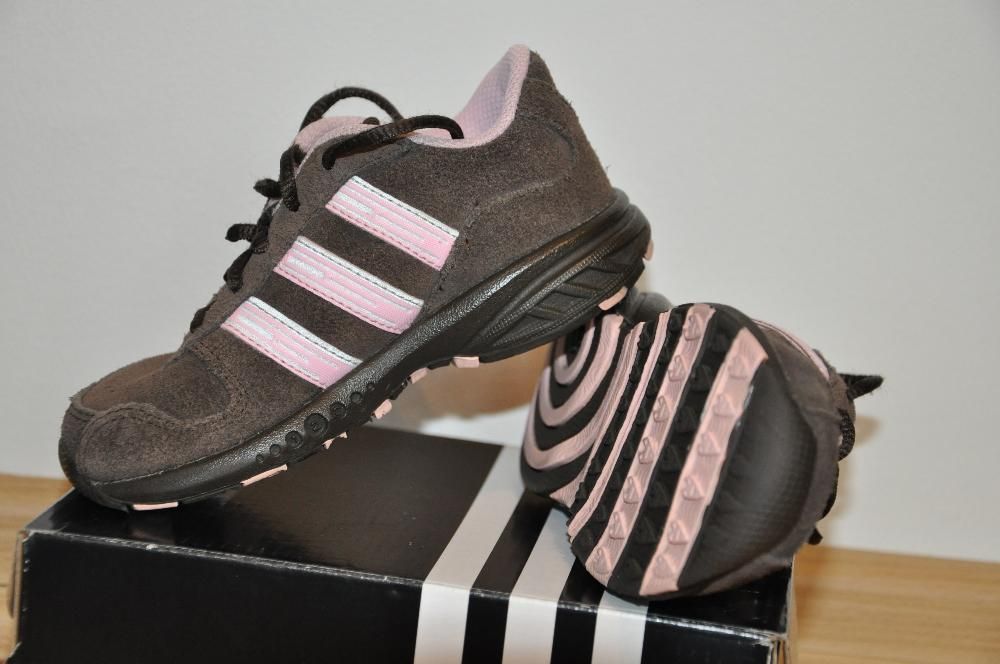 Adidasy dziewczęce rozm. 24 brązowo różowe