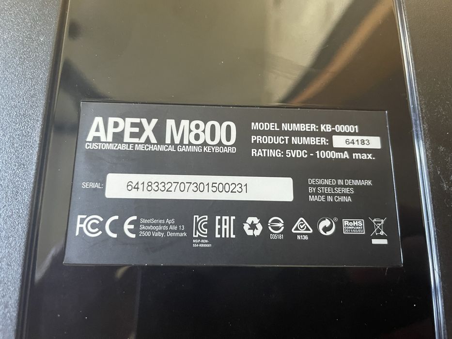 Teclado Steelseries Apex M800
