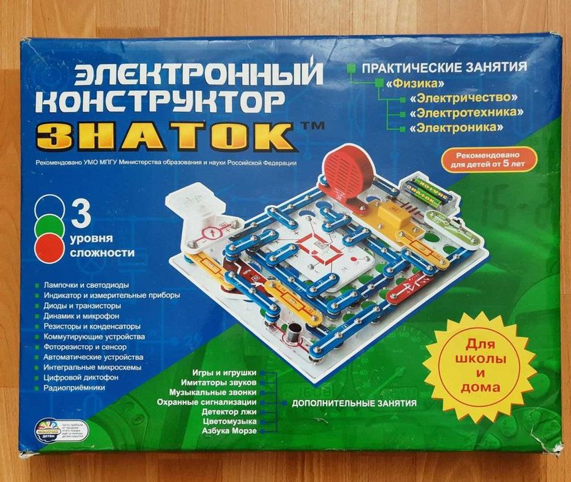 Електронний конструктор Знаток, для дому та школи  від 5 років