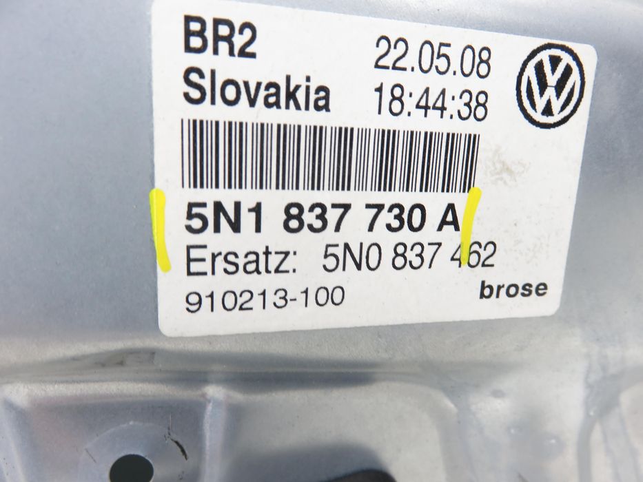 Podnośnik Szyby Prawy Przedni Vw Tiguan