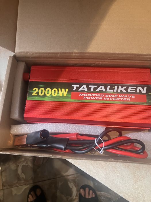 Инвертор 12в 220в. Мощьность длительная 800w, пиковая 2000w.