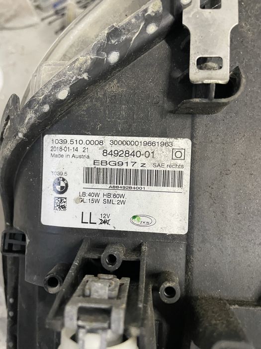 Фара правая BMW G30