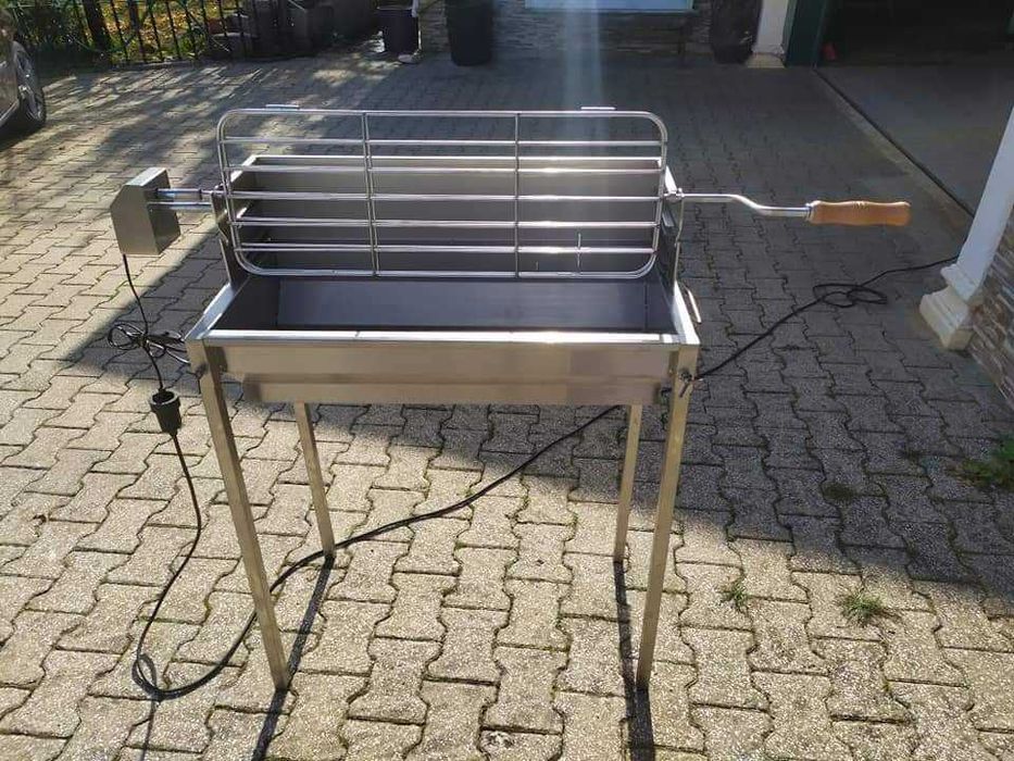 Grelhador/churrasqueira/assador inox 80 cms