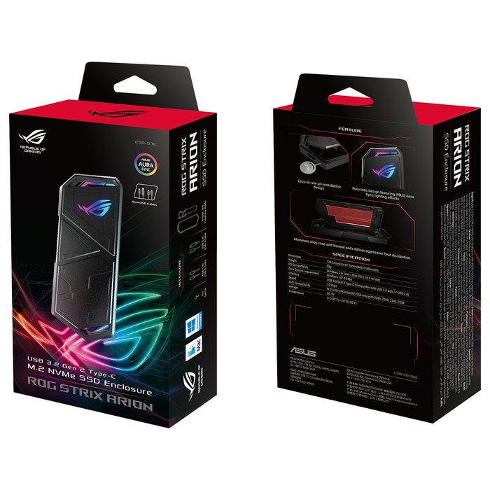 Caixa para SSD NVMe Asus ROG Strix Arion