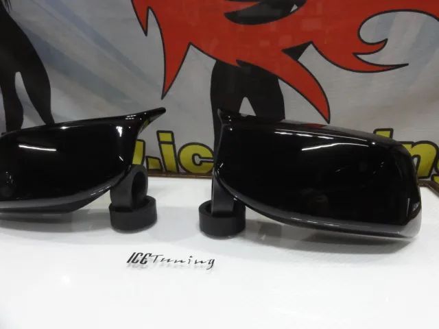 Capas, carcaça de espelhos M4 look em preto brilhante BMW Serie 5 E60, E61, Serie 6 E63, E64