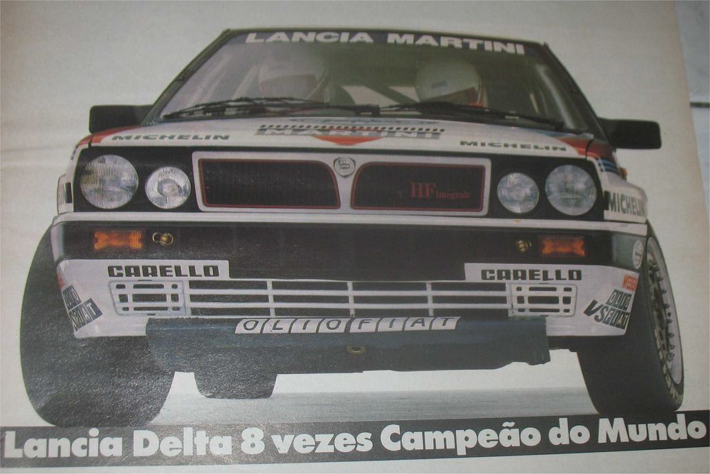 Poster - Lancia Delta - 3 Vezes Campeão do Mundo - 1987, 1988, 1989