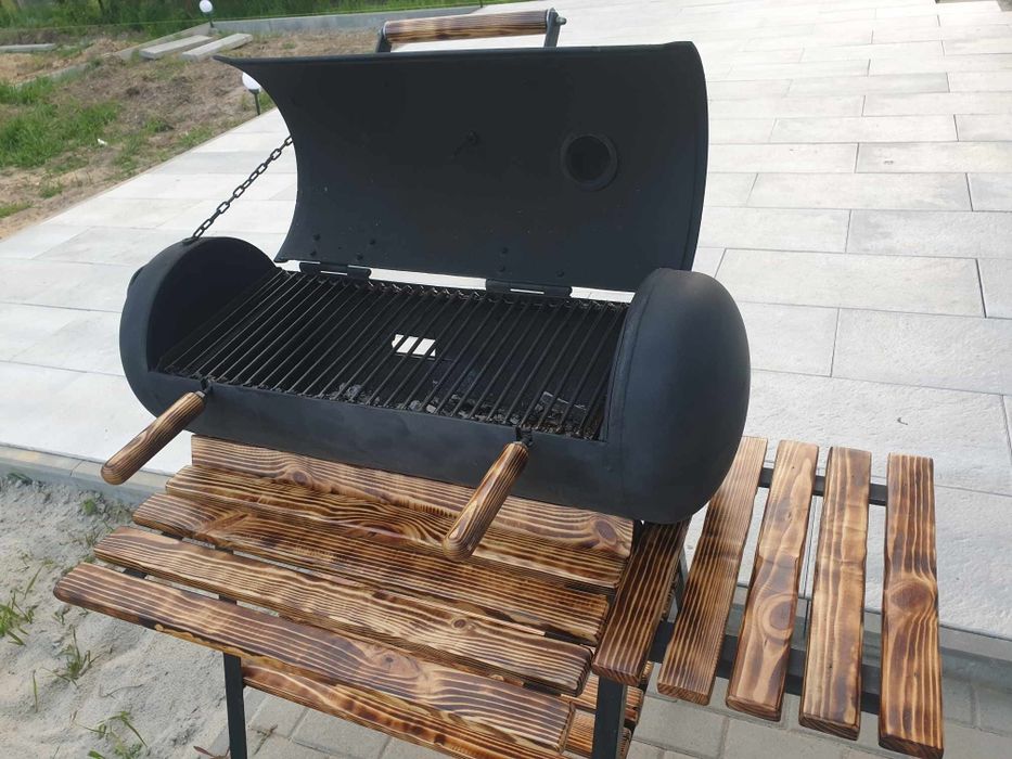Grill z butli gazowej walec