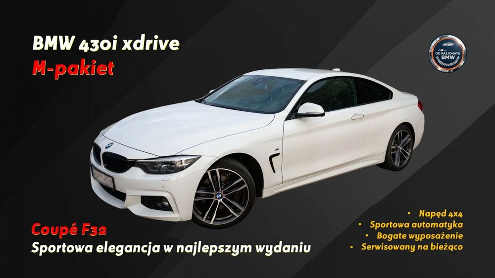 BMW Seria 4 BMW 430i xDrive Coupé M Sport 252 KM - Frajda z jazdy i elegancja