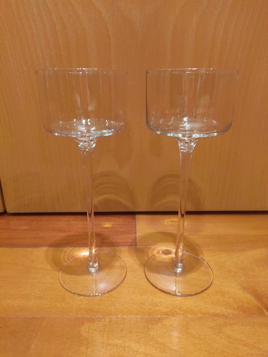 Jarras / vasos / copos / porta-velas de vidro cilíndricos / cónico