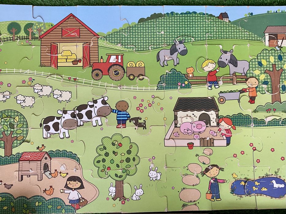 Os Animais da Quinta Puzzle Gigante Na Quinta Puzzle de madeira Quinta