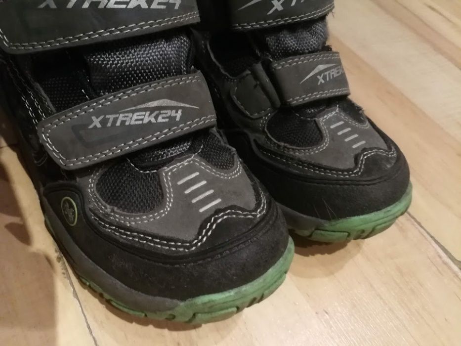 Buty kozaki na zimę sportowe na rzep 33