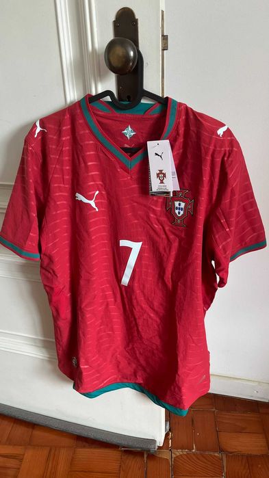 Camisola Portugal 2026 Authentic Home Jersey Men do Cristiano Ronaldo CR7, tamanho M