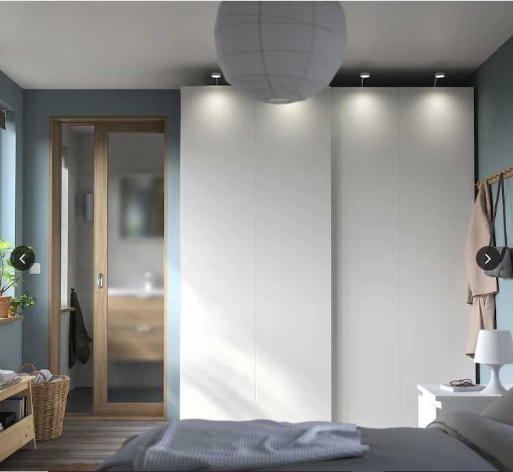 2 Pares de portas deslizantes, branco, 200x236 cm PAX IKEA