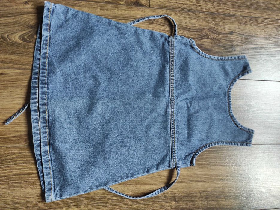Sukienka i ogrodniczki jeans 80-86