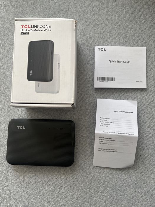 Router bezprzewodowy z 4G TCL Link Zone LTE Cat6 Mobile WiFi MW63VK