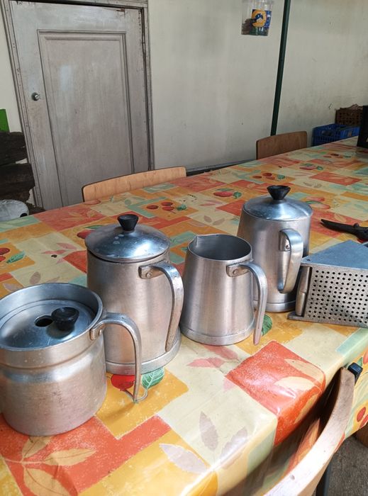 Cafeteiras antigas alumínio grosso