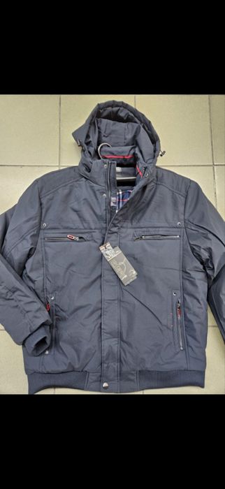 Solidna męska murtka zimowa Turecka. 3 XL - 8XL. Granatowa bomberka