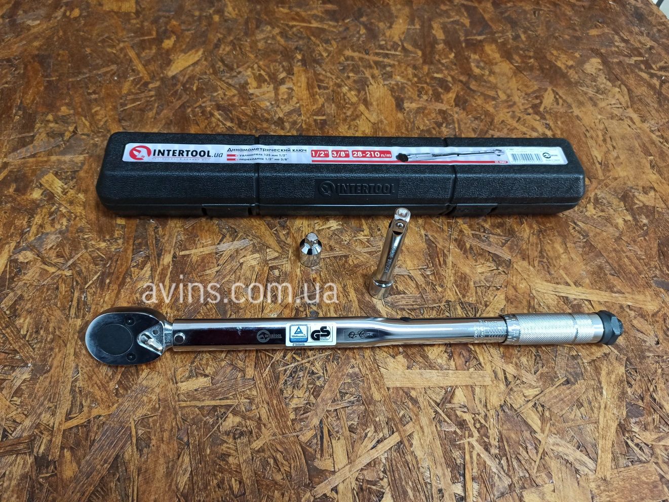 Динамометрический ключ 1/2" переходник 1/2 х 3/8, удлинитель 125 мм: 1 ...