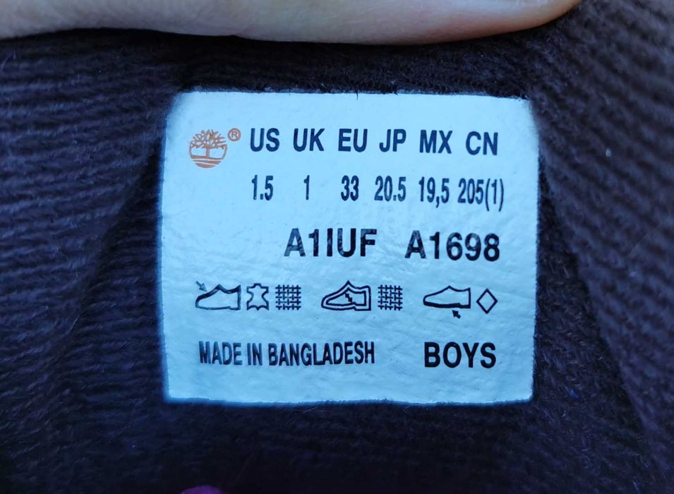 Кожаные демисезонные ботинки Timberland 33 р. Оригинал