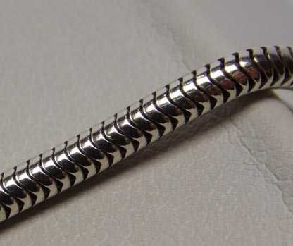 Srebrny łańcuszek okrągła linka żyłka 48 cm. 2,4 mm.