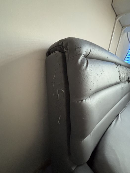 Łożko 160x200 ze skrzynią, szare