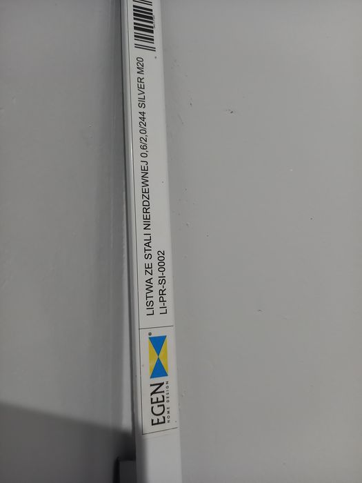 Listwa ze stali nierdzewnej 2 cm x 0,6 cm x 244 cm, EGEN