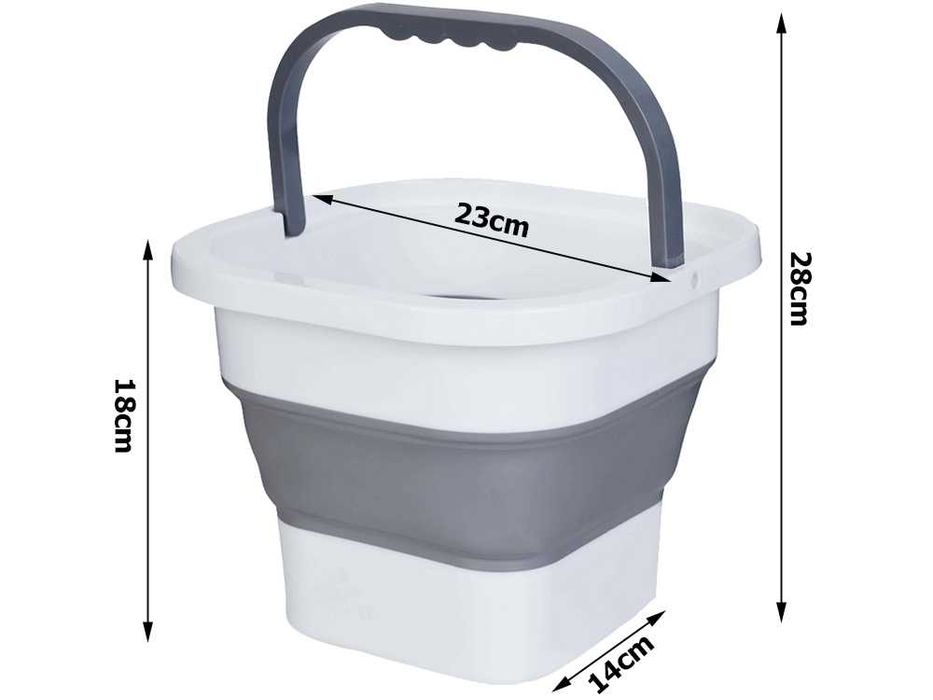 Wiadro silikonowe 5L składane idealne na camping