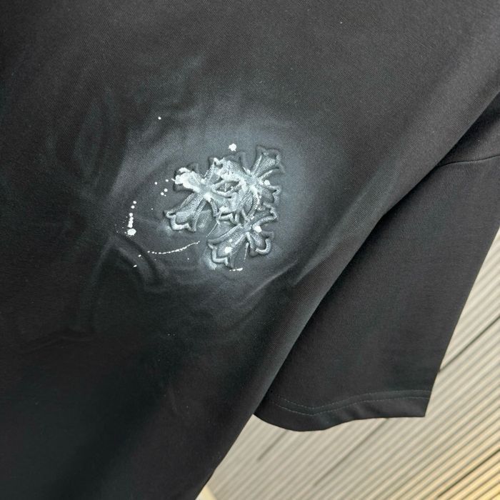 CHROME HEARTS футболка мужская оверсайз черная унисекс