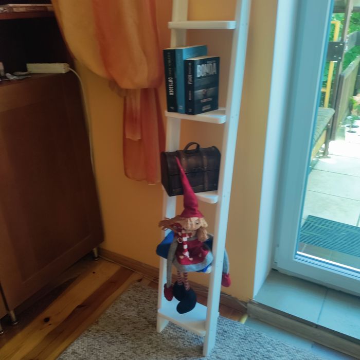 Drabinka półeczka  ozdobna biała