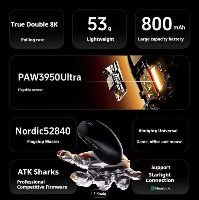 ATK Dragonfly A9 Plus 2.0 бездротова ігрова миша