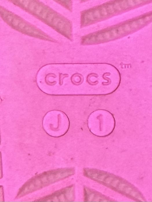 Crocs кроксы шлепанцы тапочки J1 31-32 размер подростковые розовые