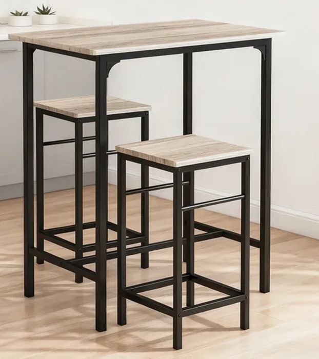 Mesa nova + 2 bancos