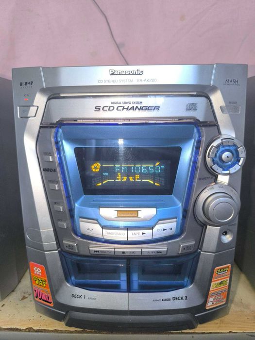 Wieża PANASONIC z głośnikami i pilotem cały komplet 5xCD