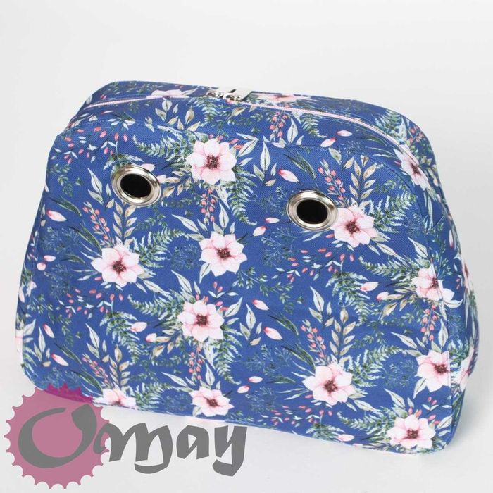 organizer OBAG REVERSE niebieskie róże 2 kieszenie wkład VIP OMAY