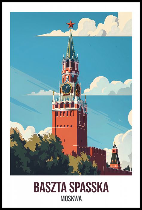 Plakat 68x101cm Baszta Spasska